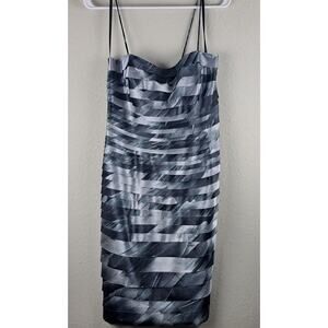 Cache Tiered Satin Mini Dress Size 6